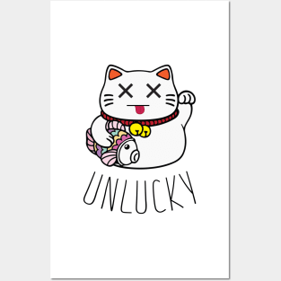 Unlucky Maneki Neko Posters and Art